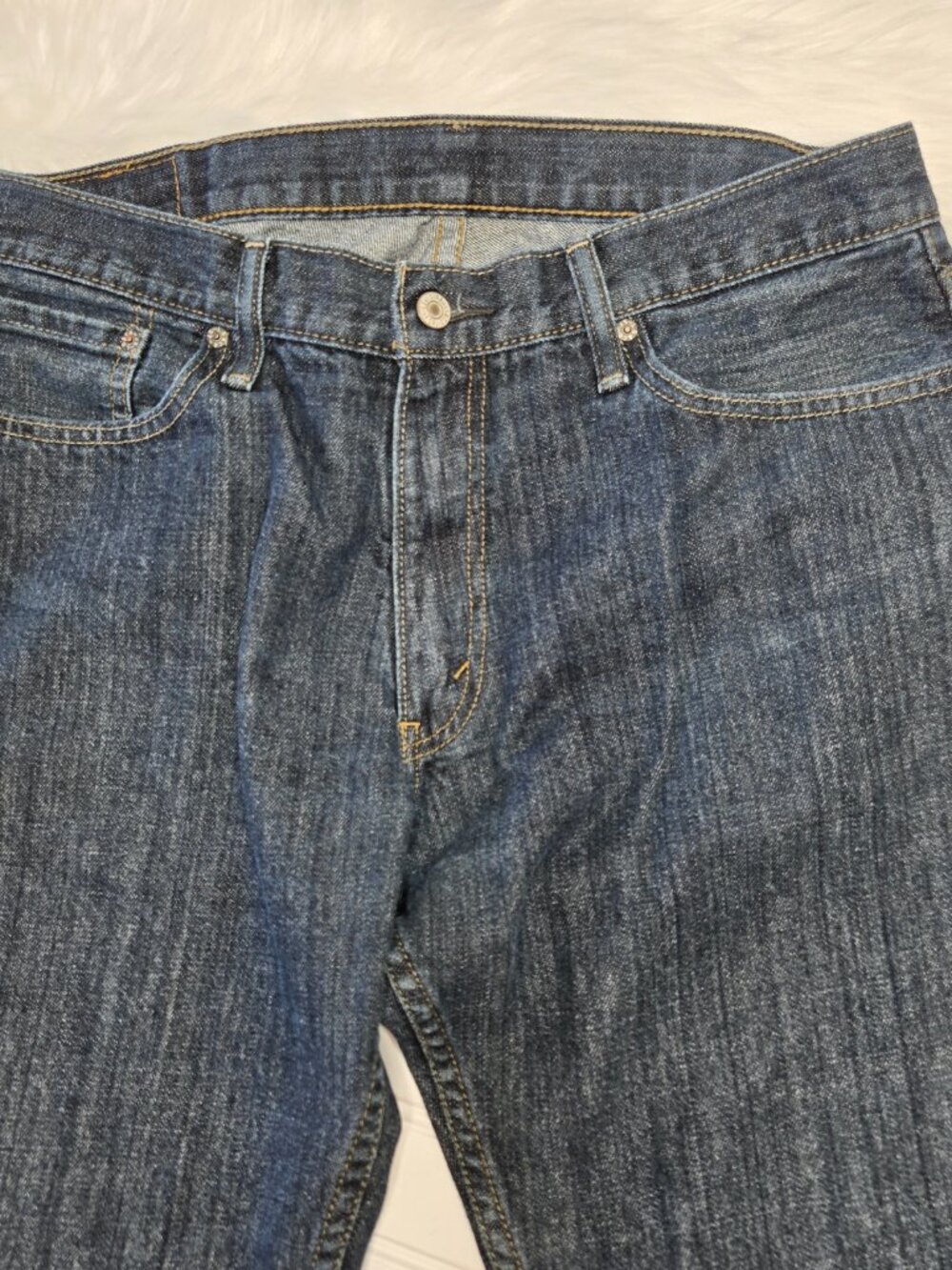 Levi's 514 Jeans Slim Straight Leg Zip Fly Dark Wash 100% Cotton Men's Sz 36X34 - Picture 4 of 13